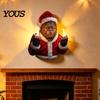 Fun Dorm Room Accessories Gorilla Shape Wall Mounted Light, Halloween Theme with Middle Finger Humorous Gift for Gamers Gesture Resin Decorative Lamp
