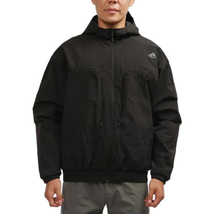 adidas Workout Utility Hooded Jacket Men Outerwear Black H38399