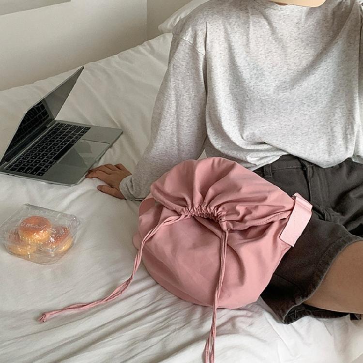 Drawstring Crossbody Shoulder Bag Simple Fashion Bag Versatile Bag Nylon Bags