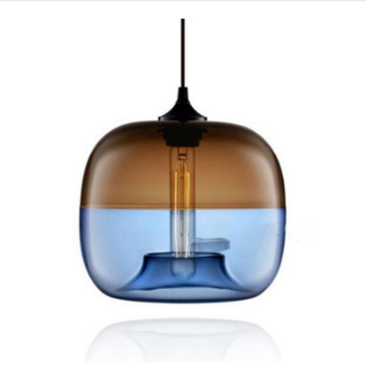 Moderní severské umění barevné závěsné skleněné závěsné lampy svítidla E27 LED pro kuchyňskou restauraci