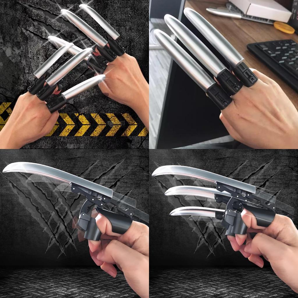 Creative Foldable Wolverine Claw Unique Finger Toy Inertia Control For Fun Playtime