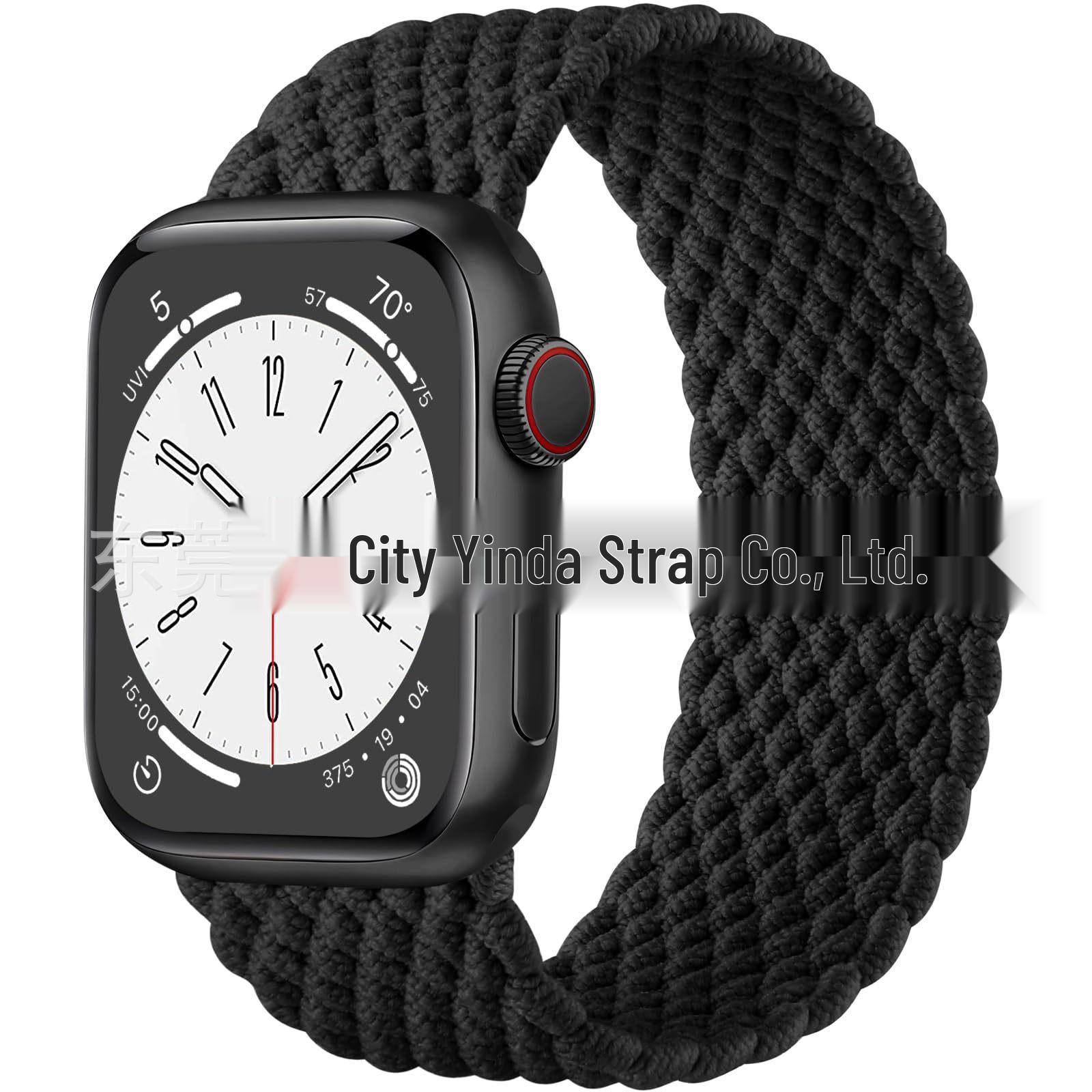 

Ремешок из плетеного нейлона эластичный для Apple Watch SE87, одинарная петля, ремешок для Ultra2 Universal 42/44/45mm