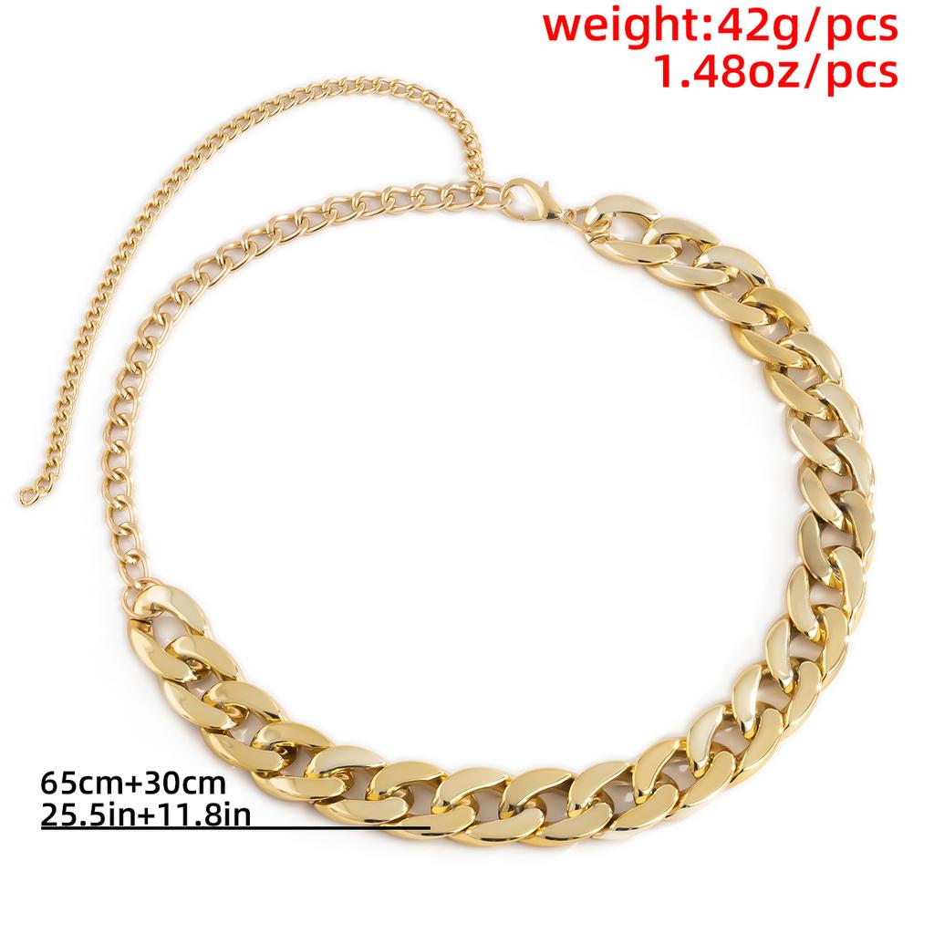 Punk Hip Hop Exaggerated Body Chain, Simple Single-Layer Thick Chain Dress Accessories Waist Chain