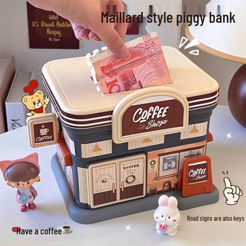 

Large Capacity Creative Cartoon Piggy Bank for Kids and Students Default