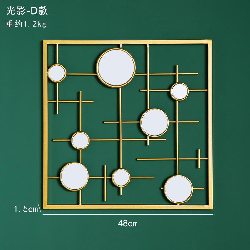 European-style round combination wall decoration mirror wall hanging creative bedroom living room sofa background wall pendant