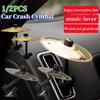 1/2pcs Hand-shooting Car Crash Cymbal Universal Auto Air Ventilation Port Clip-On Mini Drum Cymbals for All Types of Vehicles
