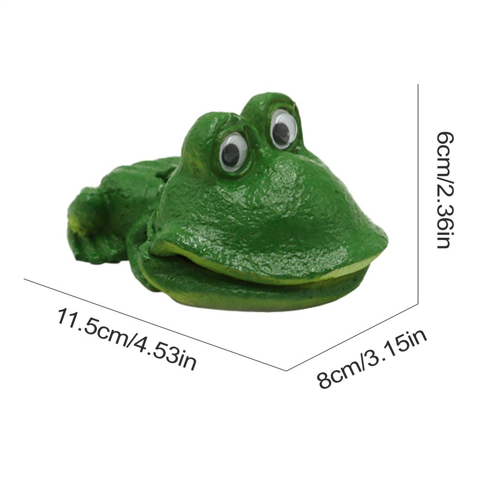 Aquarium Air Bubbler Decorations Frog Air Stone Bubbler Aerating Aquarium Ornament Resin Fish Tank Decor Statue for Freshwater зелёный