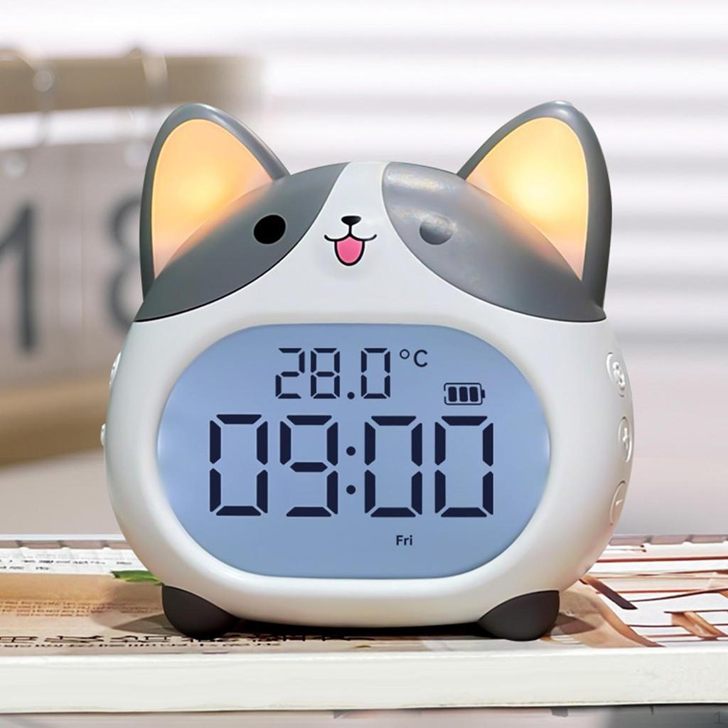 Despertador 6 Toques Porta de Carregamento USB Temporizador Moda Decorativo Mesa Visor Claro para