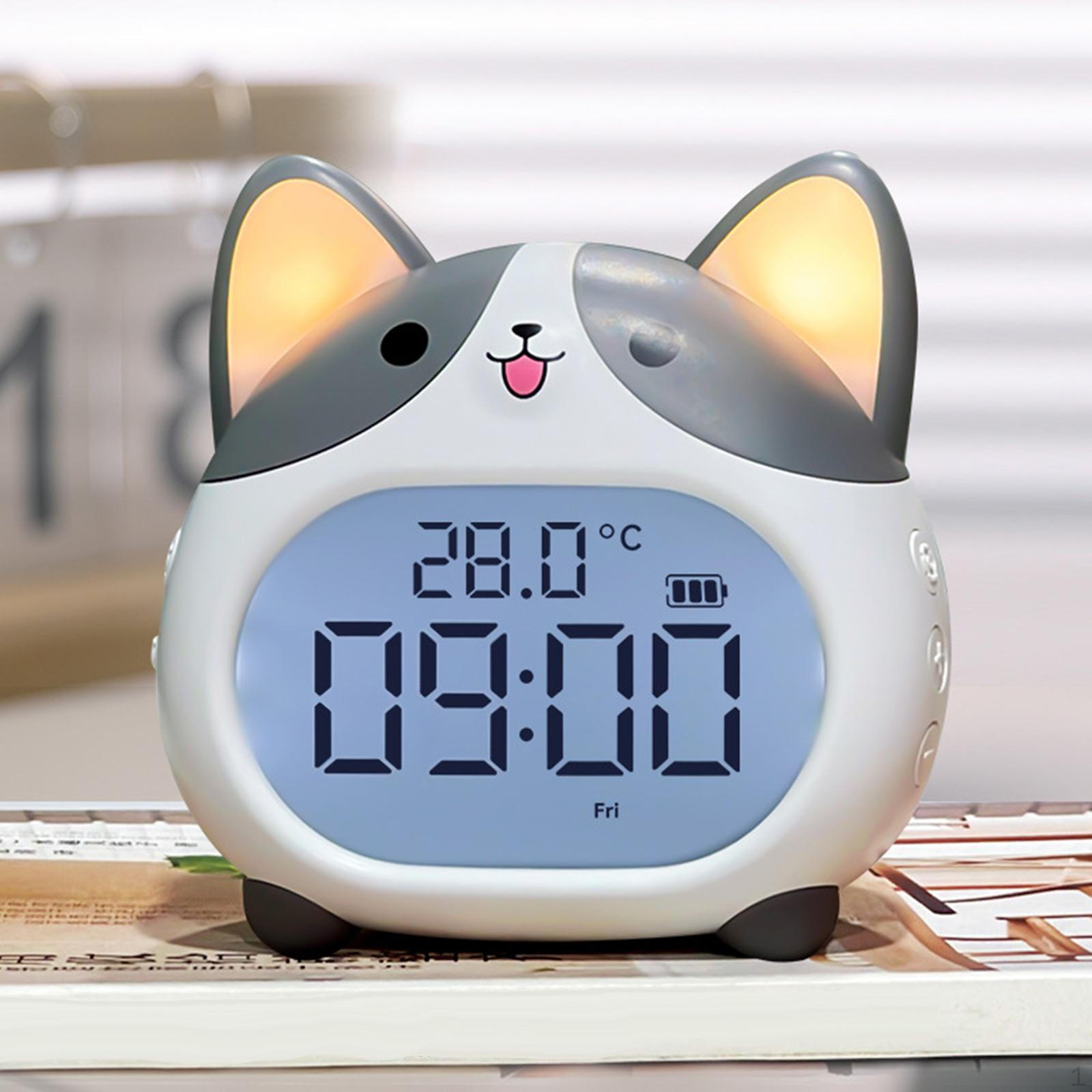 

Будильник 6 тонів Порт для USB-зарядки Таймер Модний Декоративний Настільний Чіткий Дисплей для сірий колір