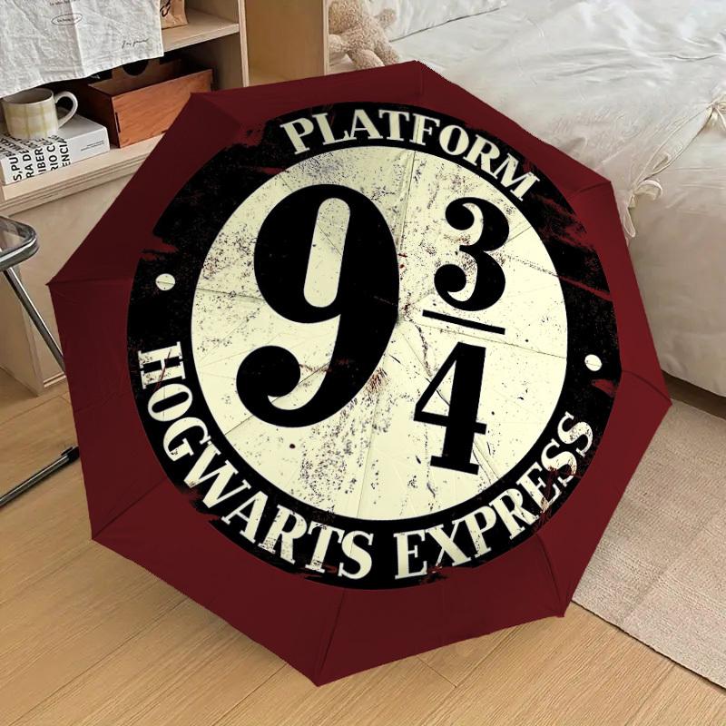 1PC Platform 9 3/4 Umbrella-8-Rib Reinforced, Automatic Open, Lightweight & Durable, Cute Fashion Accessory for Outdoor, D2628