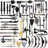 Mittelalterliche Militär Anime Figur MOC Bausteine Waffe Messer Axt Schwert Schild Hammer Zubehör Set Mini Spielzeugstein Geschenk K031