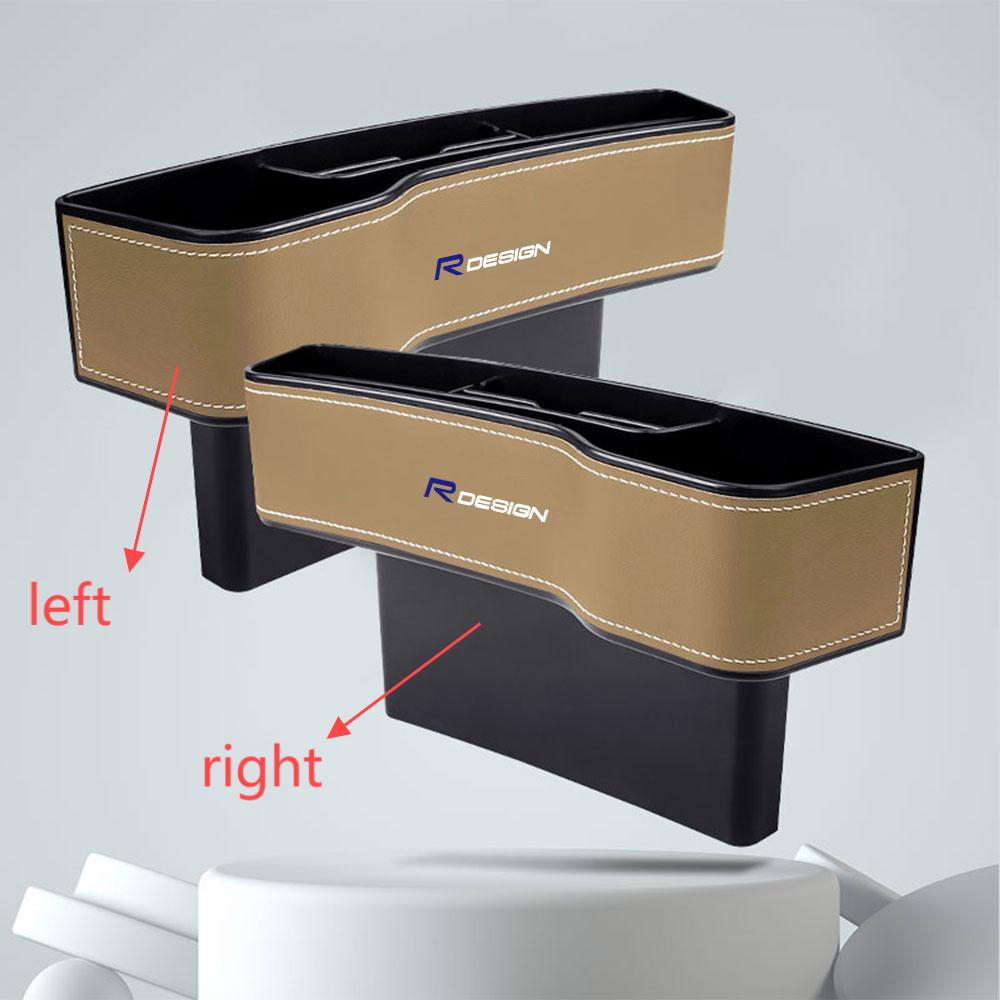 

Large Capacity PU Car Seat Back Storage Box Seat Gap Filling Bracket Storage Box For Volvo Rdesign XC60 XC90 V40 V50 V60 S40 S60 1Pcs right