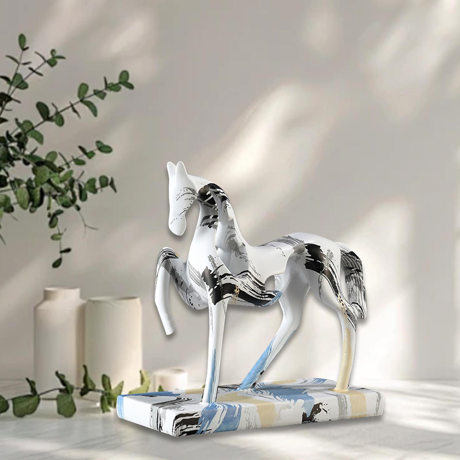 

Horse Sculpture Minimalism Table Horse Decor for Home Office Bookshelf