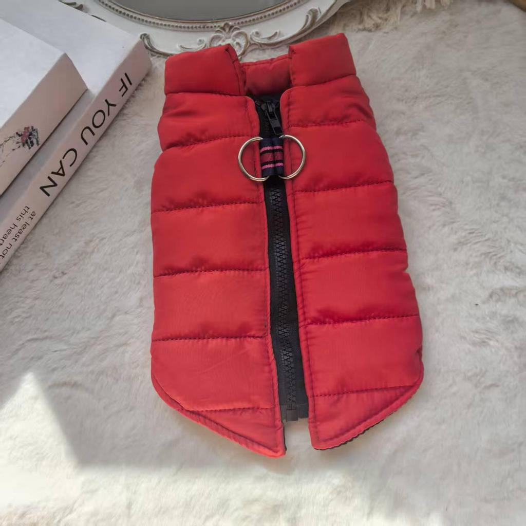 Dog Vest with Leash Buckle: Warm Winter Coat for Small, Medium, and Large Breeds.