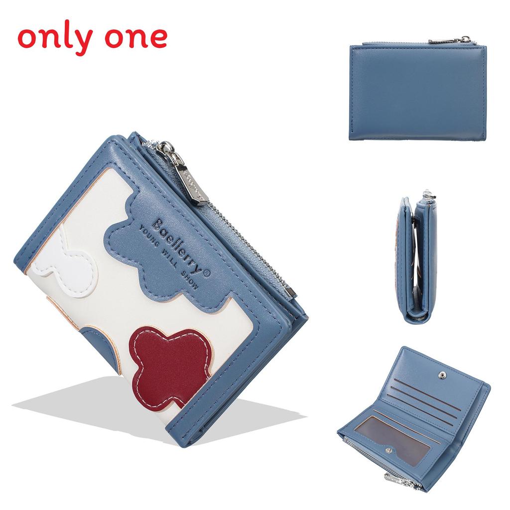 Ladies Short Wallet With Geometric Pattern Pu Material For Daily Use And Card Storage