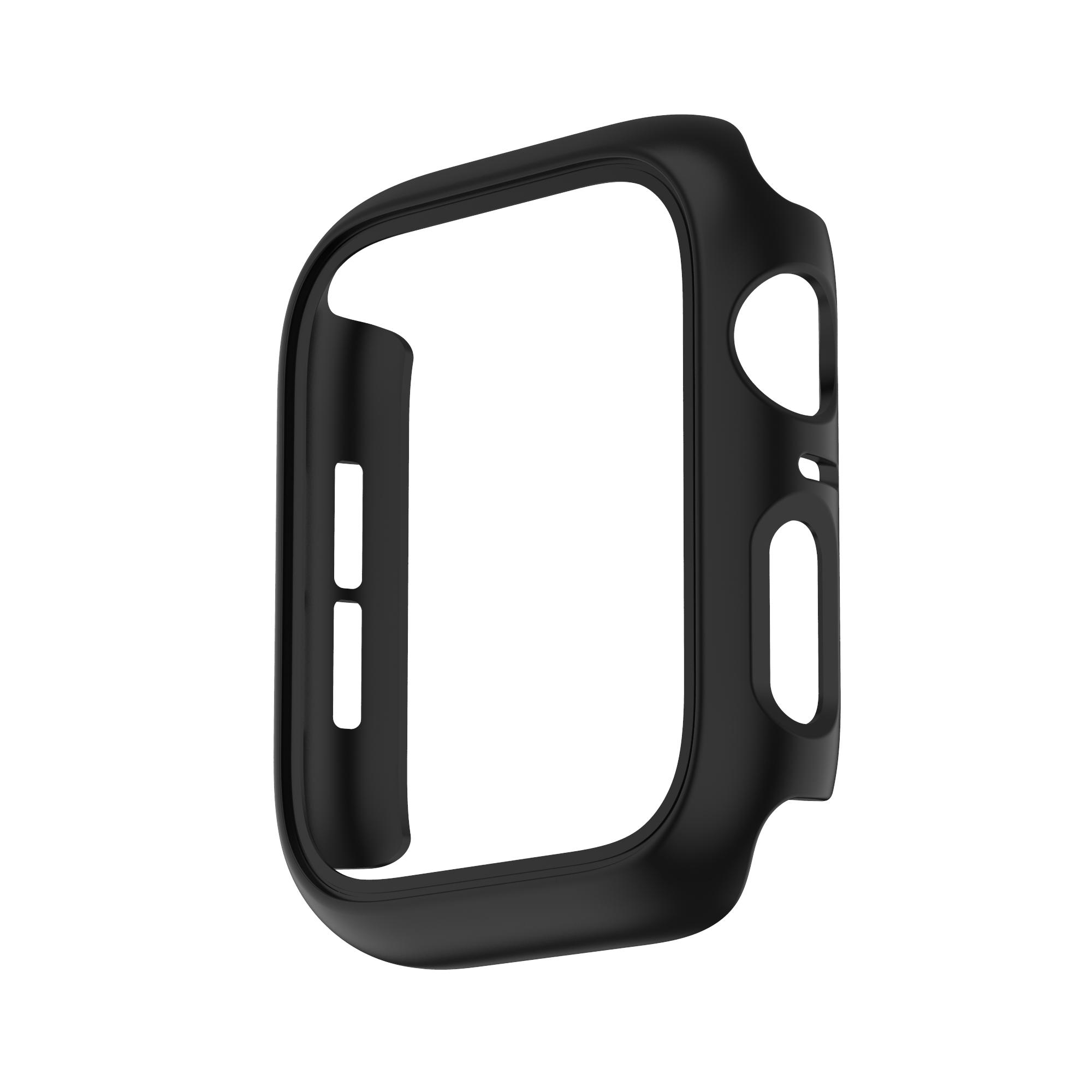 

Матовый чехол для Apple Watch 38 мм, 42 мм, 40 мм, 44 мм, жесткий ПК-бампер, защитная рамка для iWatch SE 6 5 4 3 2 1 40MM Series SE 6 5 4 чёрный