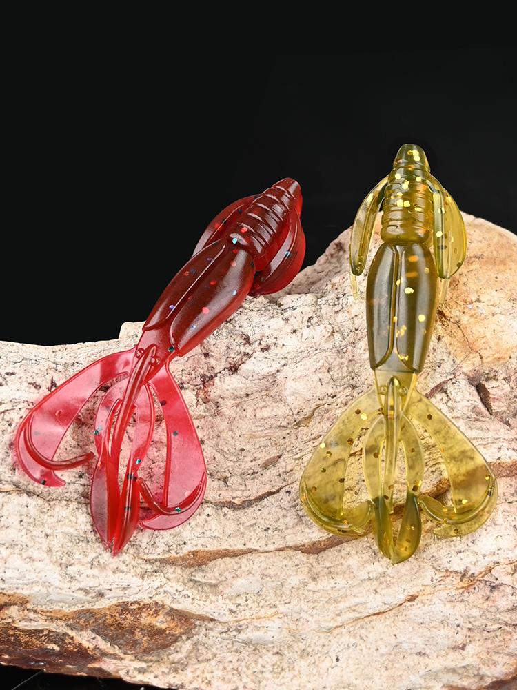 MEREDITH Crazy Flapper Fishing Lures 70mm 90mm Soft Lure Fishing Lures Soft Silicone Baits Shrimp Bass Peche Gear Fishing Tackle