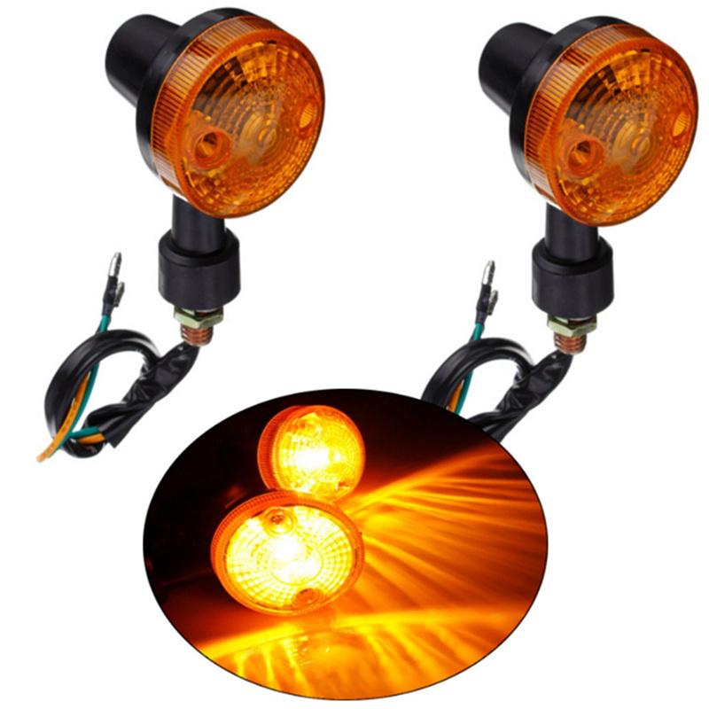 4pc Motorcycle Amber Round Turn Signal Indicator Light Lamp Cafe Racer Universal