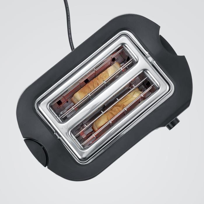 Grille-pain SEVERIN AT9552 - 2 fentes pour 2 tranches - Noir