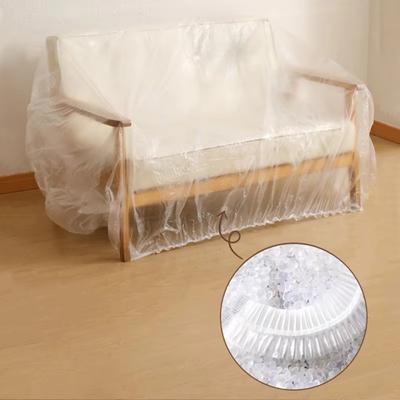 Transparent Disposable Dust Covers Waterproof Drawstring Furniture Dust Cover Large Size Elastic Plastic Dust Film