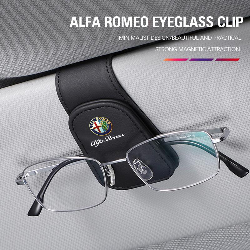 Car Interior Glasses Clip Sunshade Storage Brace Auto Accessories For Alfa Romeo Giulietta Mito 159 Giulia Stelvio 156 147 Brera