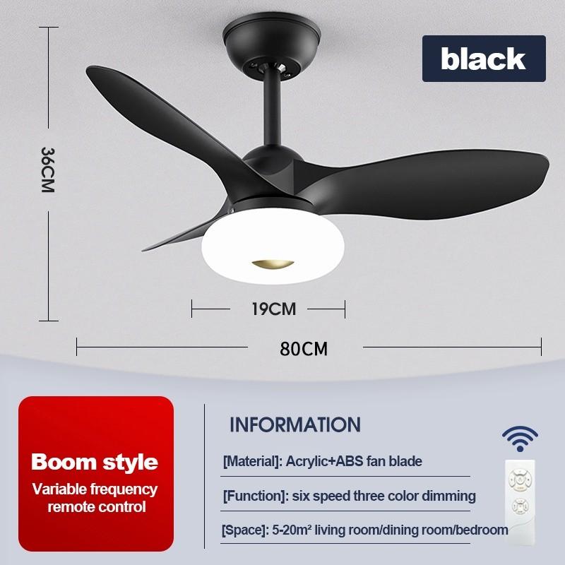 32“ DC Motor Ceiling Fan With Light 6 Speed Adjustable Electric Ceiling Fan Light Frequency Conversion LED Fan Lamp