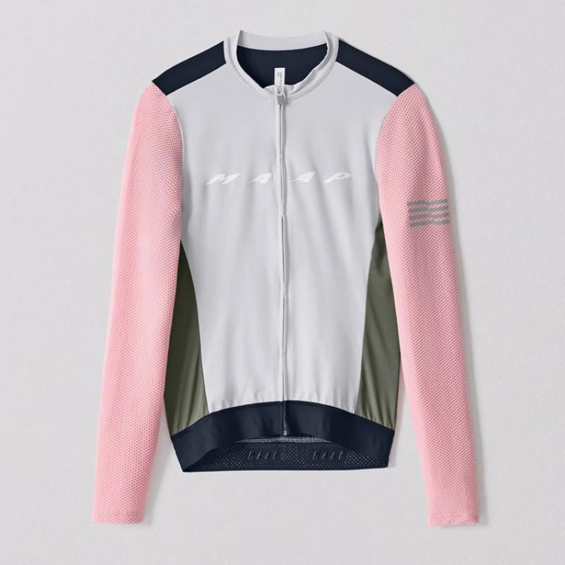 MAAP Premium Szybkoschnąca Koszulka Rowerowa Długi Rękaw Unisex Sportowa Koszulka Outdoor Oddychająca Odzież Wydajnościowa