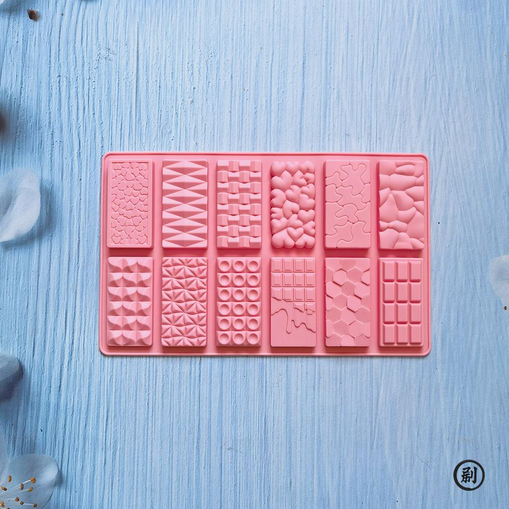 New Silicone Chocolate Mold 12 Cavity Break Apart Protein Candy Mould 3D DIY Biscuit Baking Tools Cake Decorating Mold