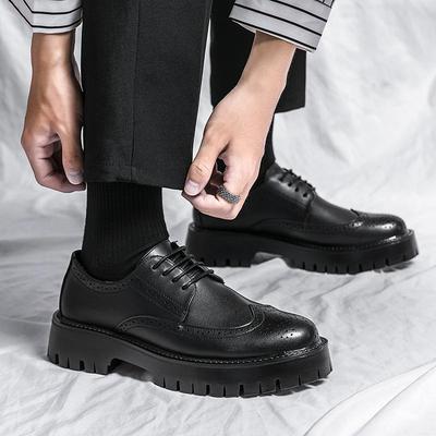 Herrenmode Dicksohlige Jugend Freizeit Schnürschuhe Runde Zehenpartie