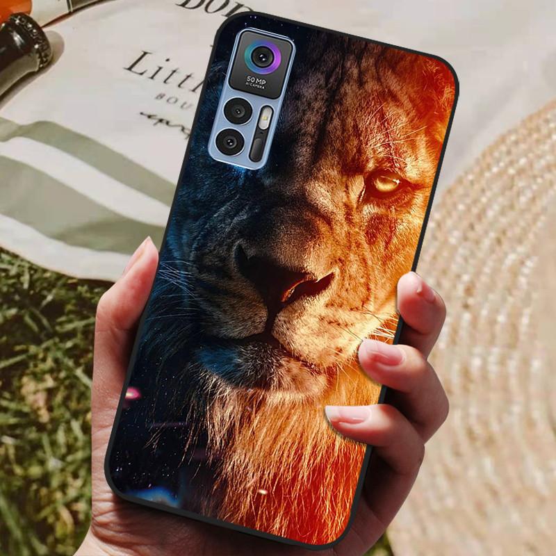 For TCL 30 Plus Case T676K T676J Cover Wolf Lion Shockproof Phone Cases For TCL 30 5G T776H Black Silicone For TCL30 30 Cover