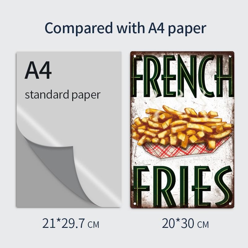 INEED Vintage Decor Fast Food Breakfast Lunch Tin Sign Wall Posters Metal Sign Art Plate Kitchen Decorative Plaque Metal Decor