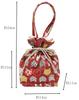 [Hasegawa] Cat Pattern Drawstring Bag with Handle, Made in Japan (Cat SilhouetteRed)