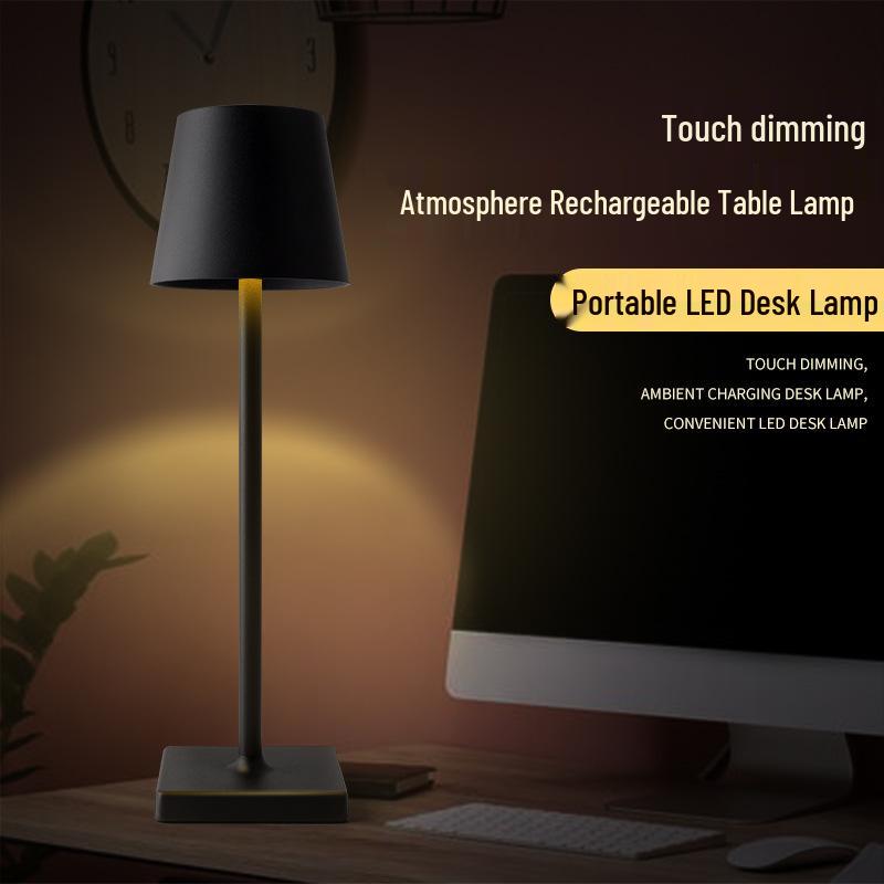 Rechargeable Touch Dimming Table Lamp - Decorative for Dining, Cafe & Bedside Night Light.