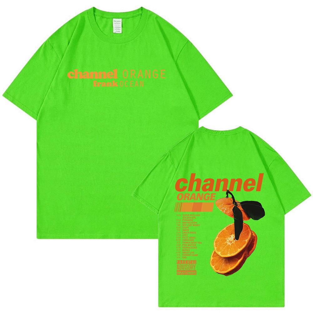 Frank Channel Orange Graphic T Shirt Blond Album Fashion Hip Hop RB Tshirts Unisexs Women Cotton Oversized Short Sleeve T Shirts