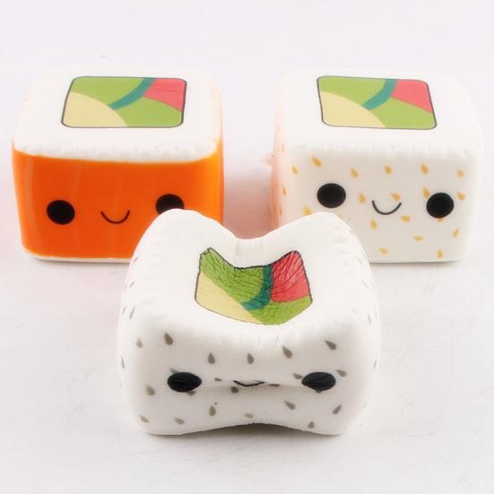 Squishy Cute Sushi Shape Phone Straps Stress Relief Slow Rising Squeeze Toys