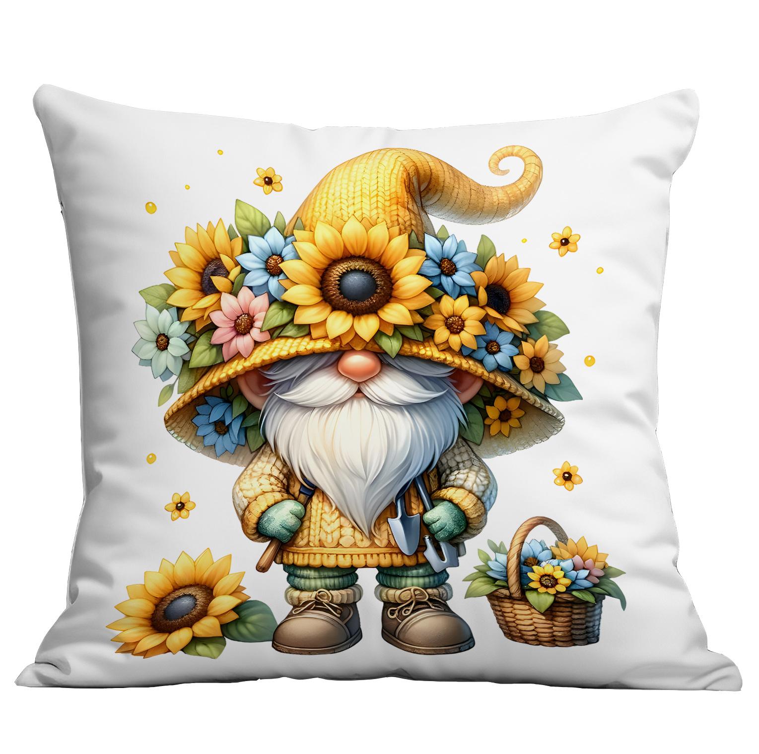 

Новая весенняя наволочка с подсолнухом-эльфом, домашняя, для диванной подушки, декоративная 45 * 45Cm