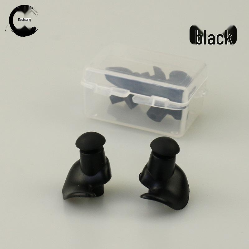 Silicone Waterproof Swimming and Diving Earplugs with Box - Adult Spiral Design