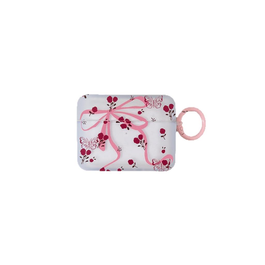 Girl Bow Floral Application Apple AirPods 1 Bluetooth Headset Case Pro1/1 Generation Headset Cover