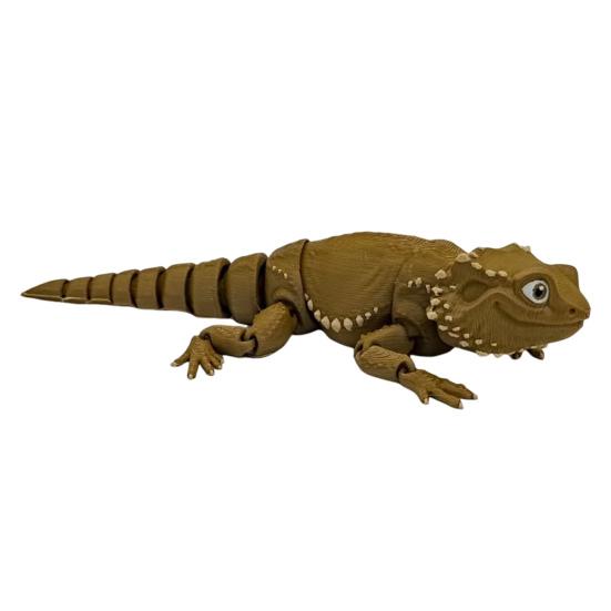 3D Printed Lizard Figurine Movable Joints Lizard Figure Articulated Animal Model Fidget Toy Home Office Desktop Decoration Ornament
