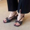 Wedges Women Sandals Bow Heeled Shoes Summer Designer Woman's Slippers New 2025 Party Dress Brand Sandalias De Mujer