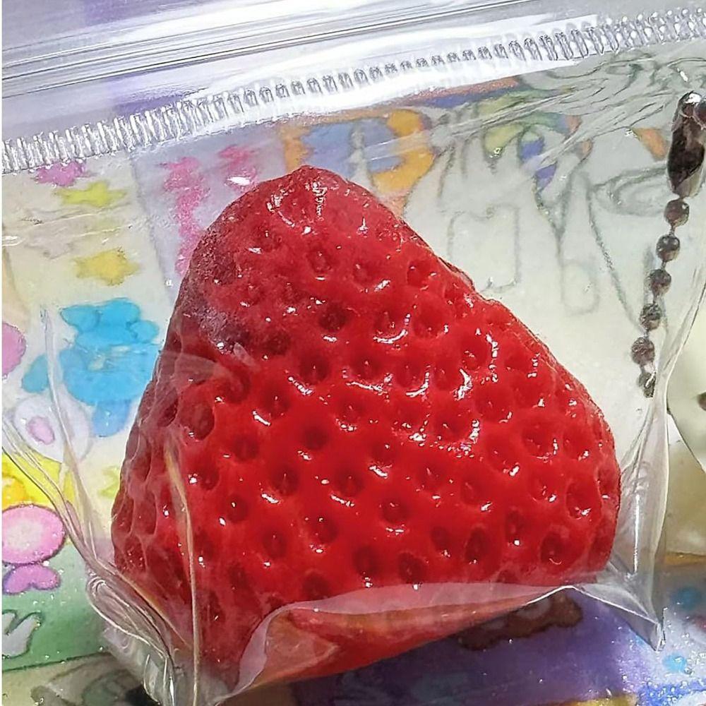 New Super Soft Strawberry Stress Toy Simulation PVC Squeeze Toys Relieving Anxiety Stress Relief Toy Gift