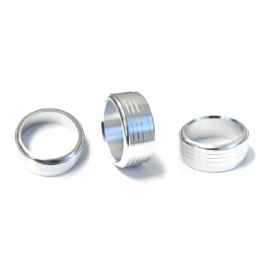 Silver Aluminum AC Climate Control Knob Ring Covers For Subaru Impreza WRX/STi