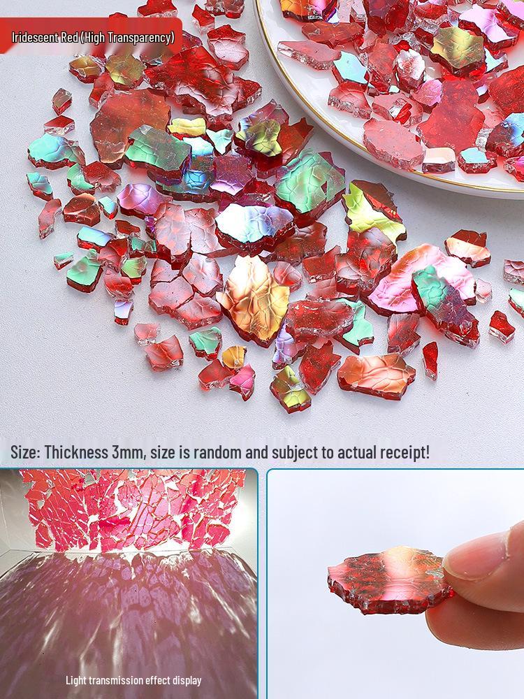 DIY Irregular Colored Tempered Glass Mosaic Candle Holder Coaster Lantern