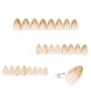 24 Pieces Almond Press On Nail Glossy Acrylic Nail With Gold Line Designs Nail Accesories Stick On Nail For Women Girls