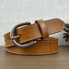 Retro Belt Women'S Leather Casual Pin Buckle Jeans Belt First Layer Cowhide Simple Belt Trendy