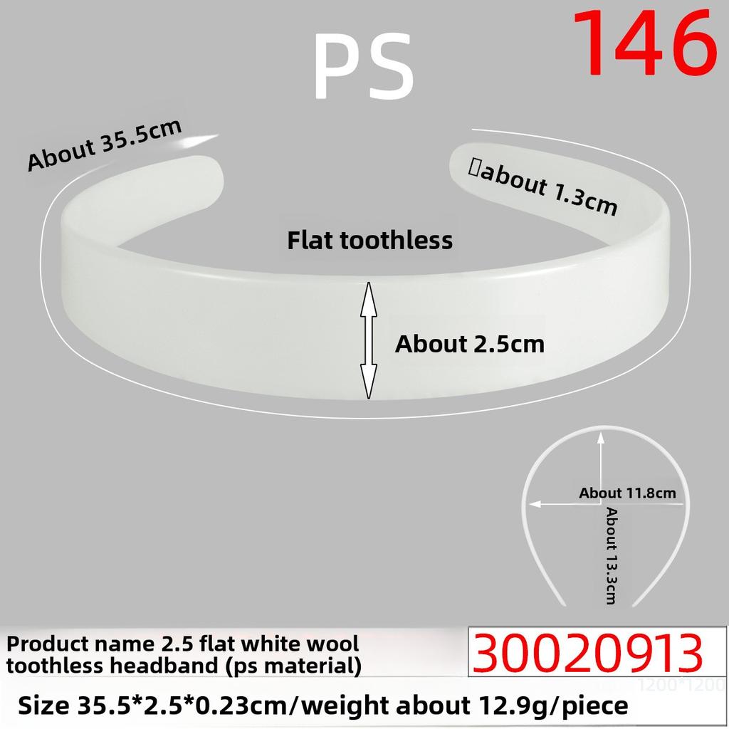 Plastic Hair Band Headband Accessories Two-sided Flat Hair Band Base Plate Hair Decoration