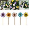 5Pcs Fake Flower Insert Weather-Resistant Resin Artificial Flower Stress-Relief Indoor Outdoor Home Garden Ornament