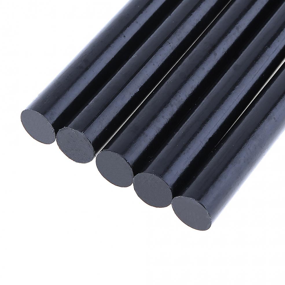 5ks 7mmx100mm/11mmx270mm Čierne lepiace tyčinky pre tavné pištole Lepidlo pre pištole Urob si sám náradie na opravu tavných pištolí Príslušenstvo zo zliatiny