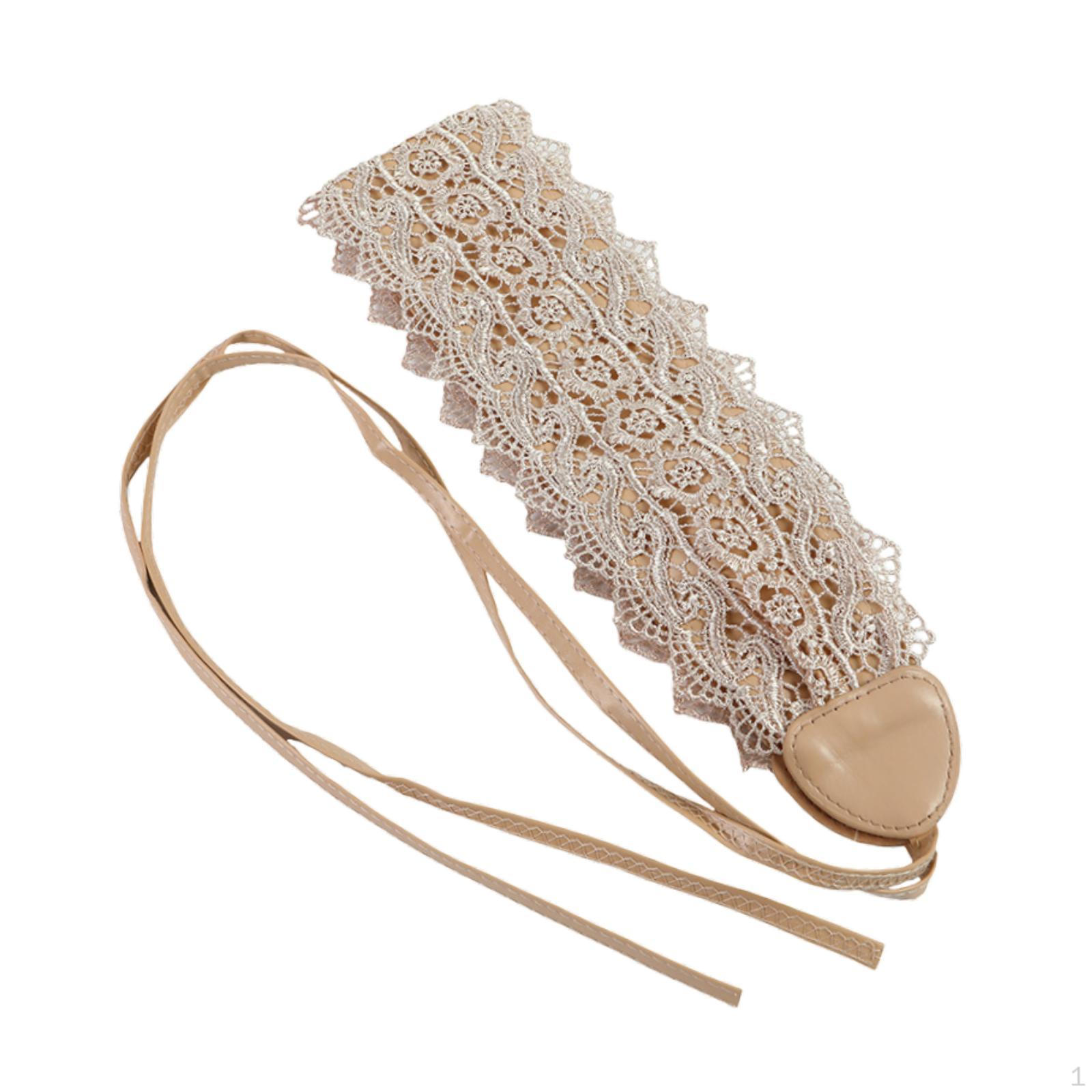 

Регулируемый кружевной пояс для женщин для выступлений и торжеств Beige Yellow