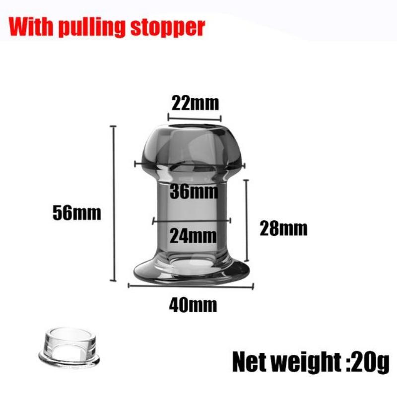 Hollow Anal Plug with Stopper Translucent Visible Anal Dilator Butt Vagina&Anus Peep Expander Fidget BDSM Sex Toys for Women Gay